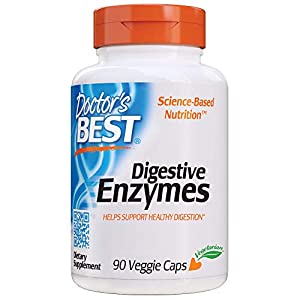 Doctor’s Best Digestive Enzymes Non-GMO Vegetarian Gluten Free, 90 Veggie Caps