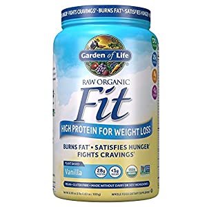 Garden of Life Raw Organic Fit Powder, High Protein for Weight Loss (28g) Plus Fiber, Probiotics & Svetol, Non-GMO Vegan…